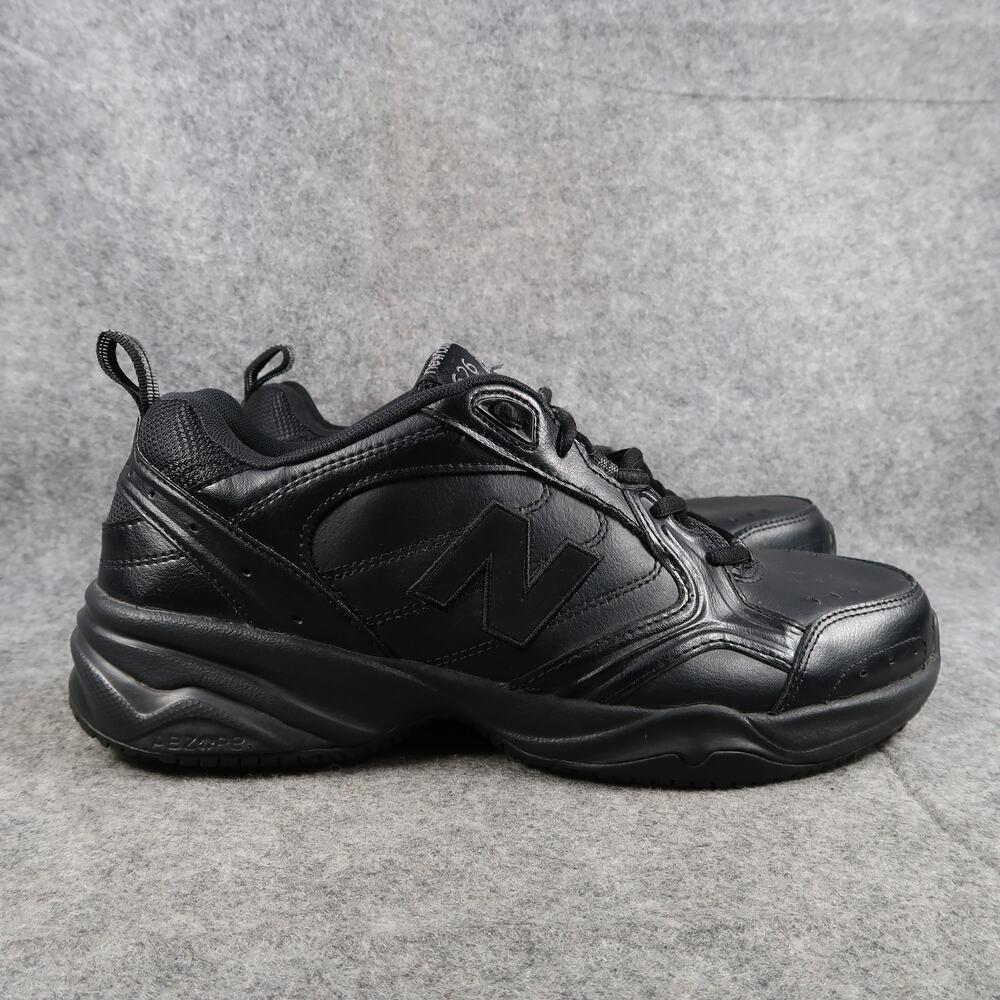 New Balance Shoes Men 9.5 Athletic Cross Train 624 Leather Sneaker Comfort Black